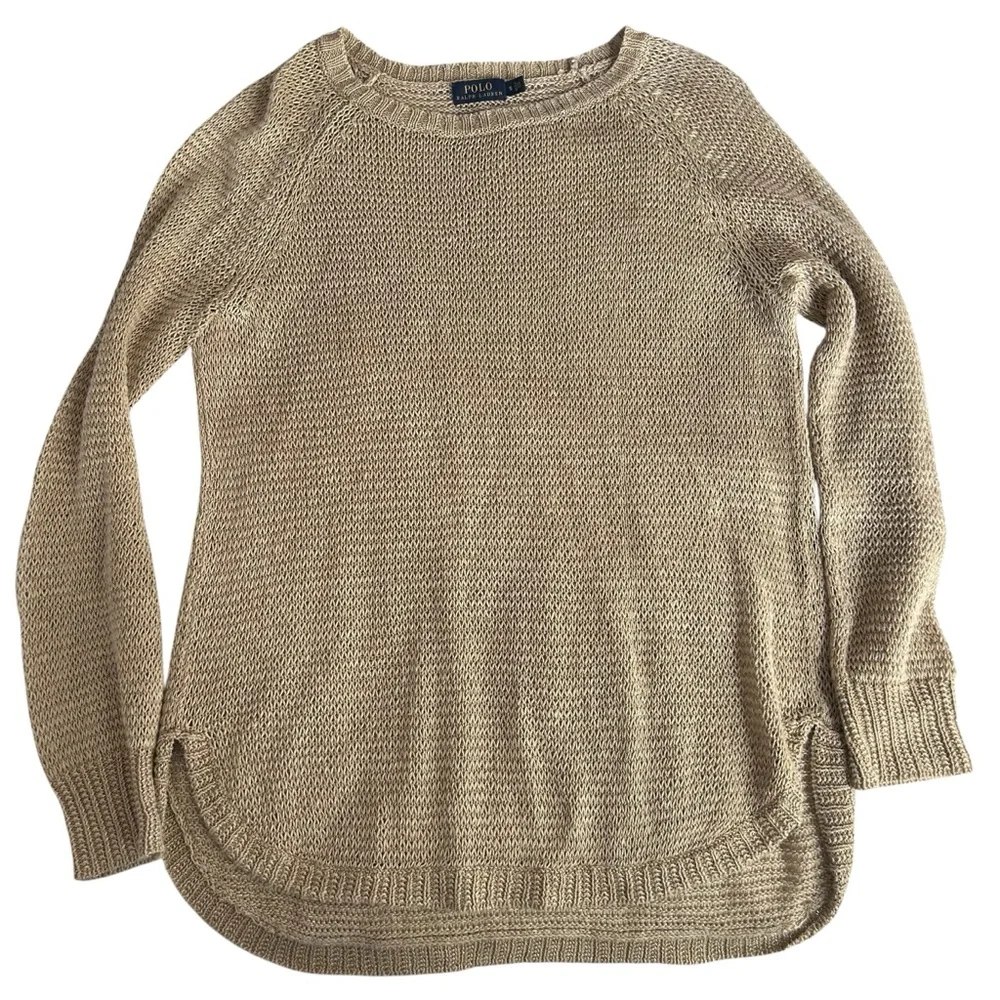 Vintage Polo Ralph Lauren 100% Linen Knit Sweater – Small – Made in Hong Kong - Picture 2 of 6
